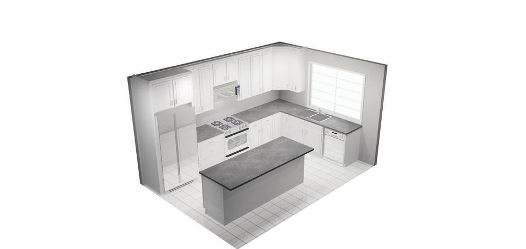 Kitchen remodel 3D model from design phase